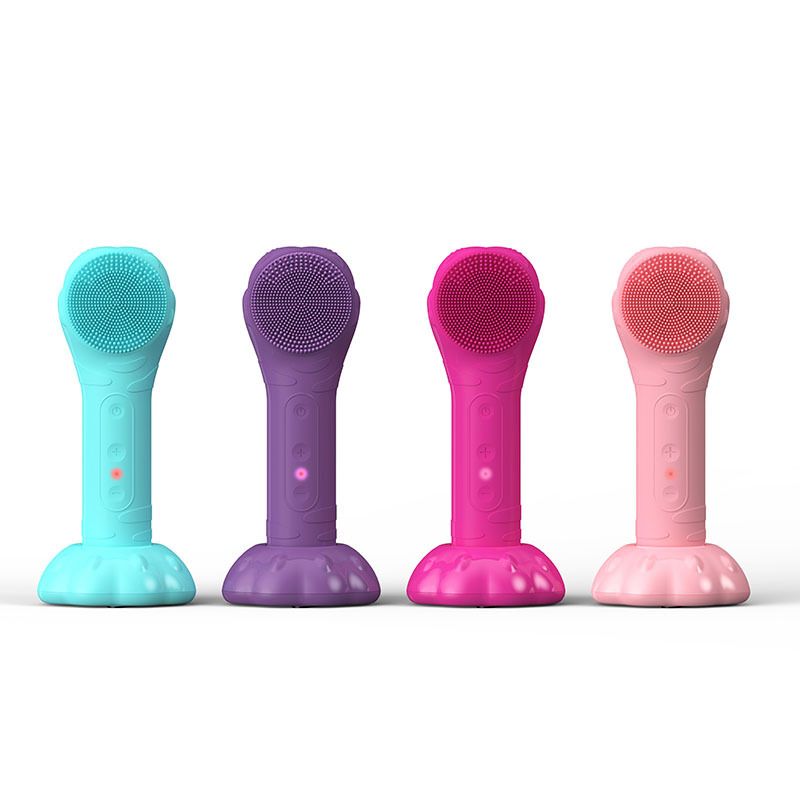 Electric Face Cleanser Brush - فرشاة غسيل الوجه الكهربائية مع قاعدة،