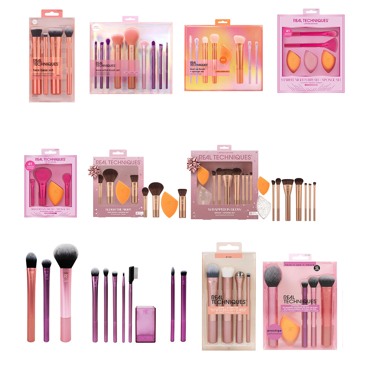 Beauty Makeup Desk - مجموعة فرش مكياج كاملة 1997 فرشاة