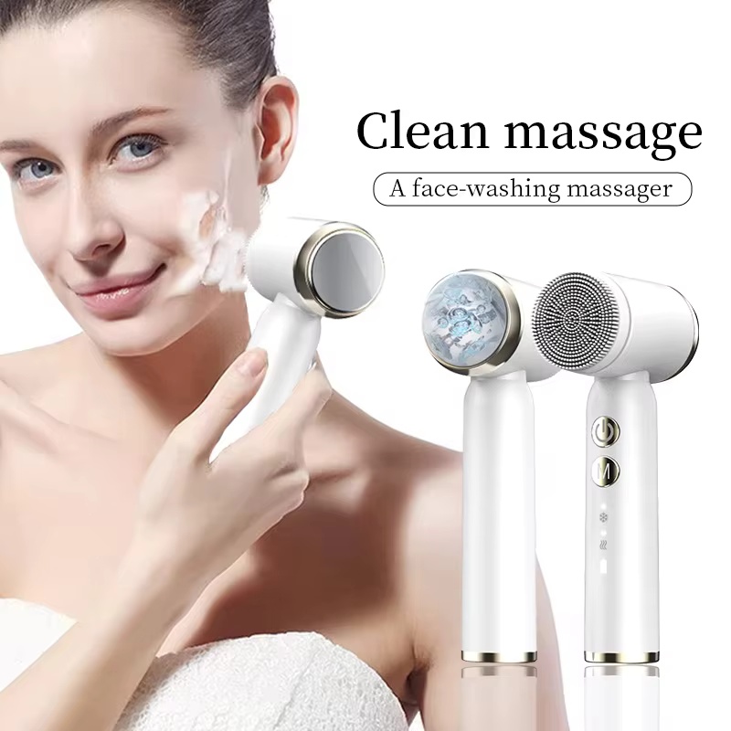 Electric Face Cleanser Brush - غسول الوجه الكهربائي من السيليكون، منظف