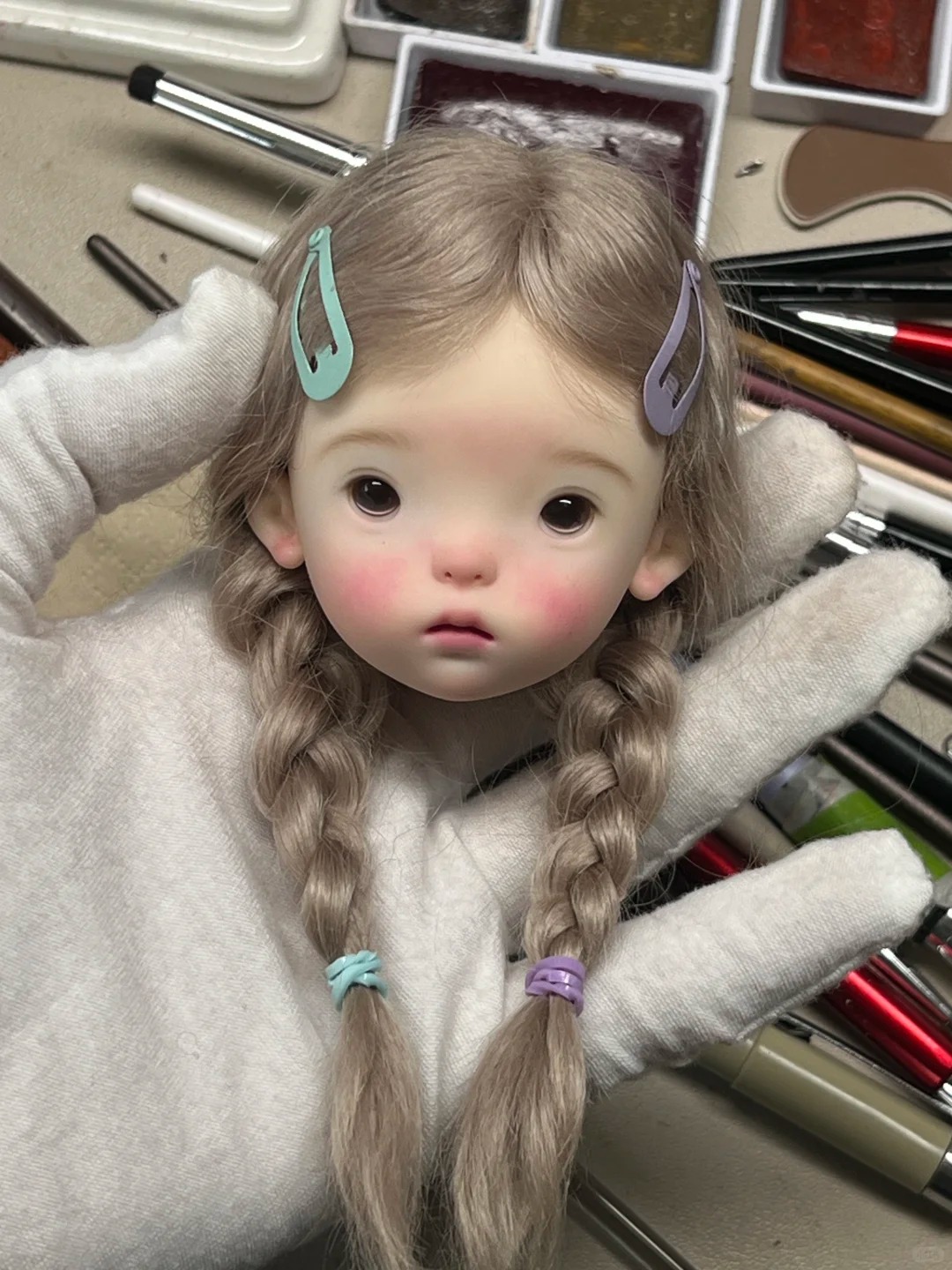 Just Beauty Makeup - SD BJD دمية 1/6 Landoudou رئيس