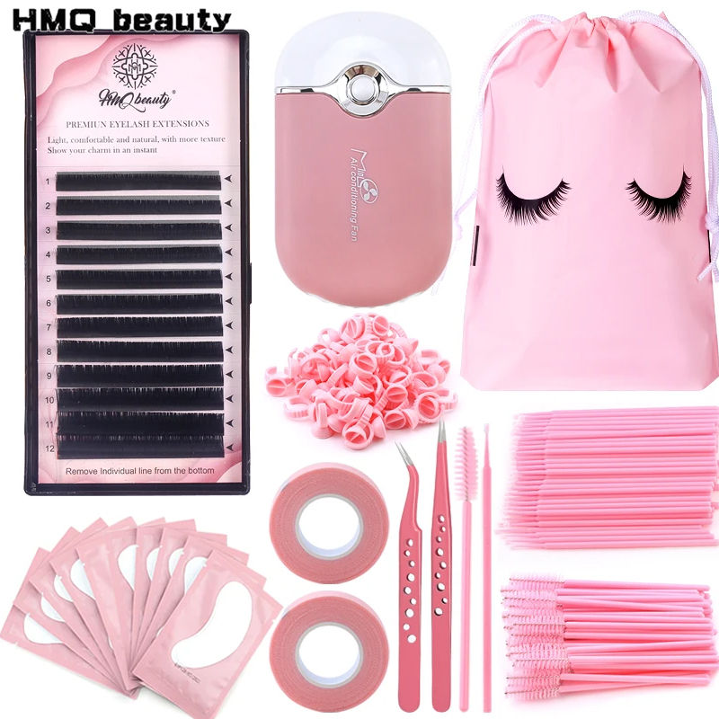 Beauty Makeup Kit - مجموعة فرش وصلات رموش احترافية ،