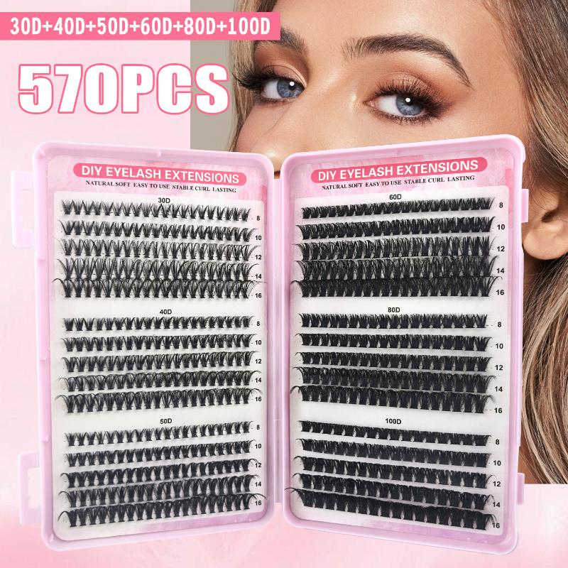Beauty Makeup Book - رموش فردية 570 قطعة 30D 40D