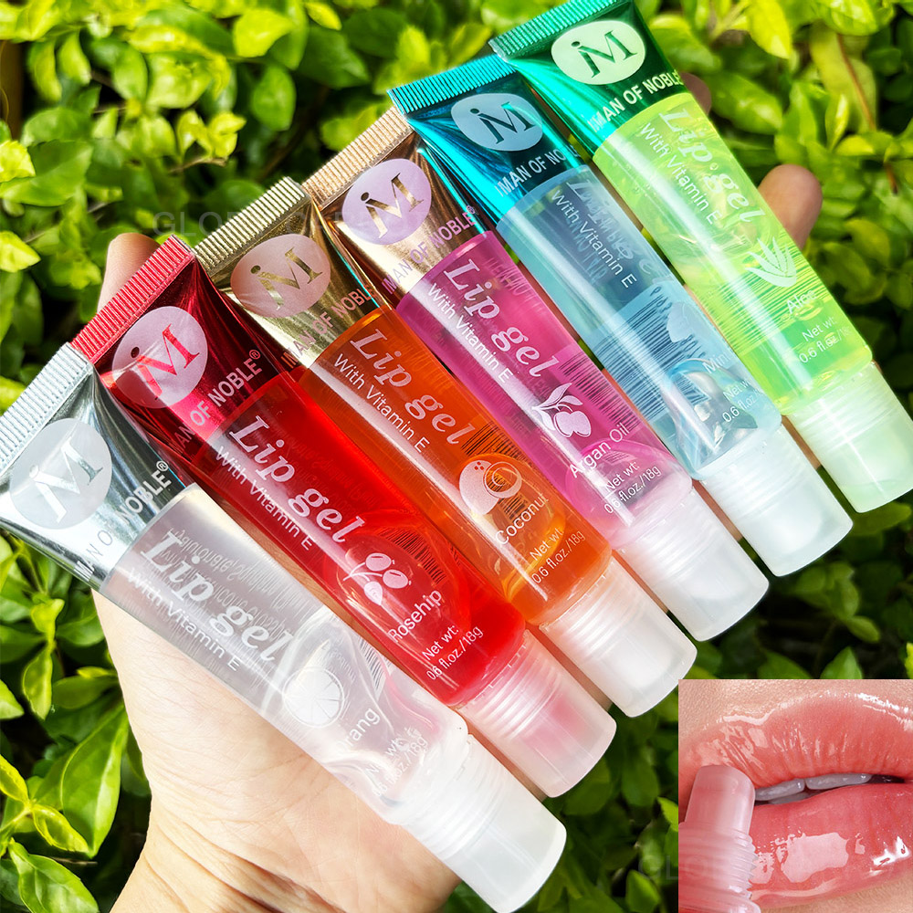 Lip Gloss Plumping - 6 قطعة نكهة فاكهي مائي لامع