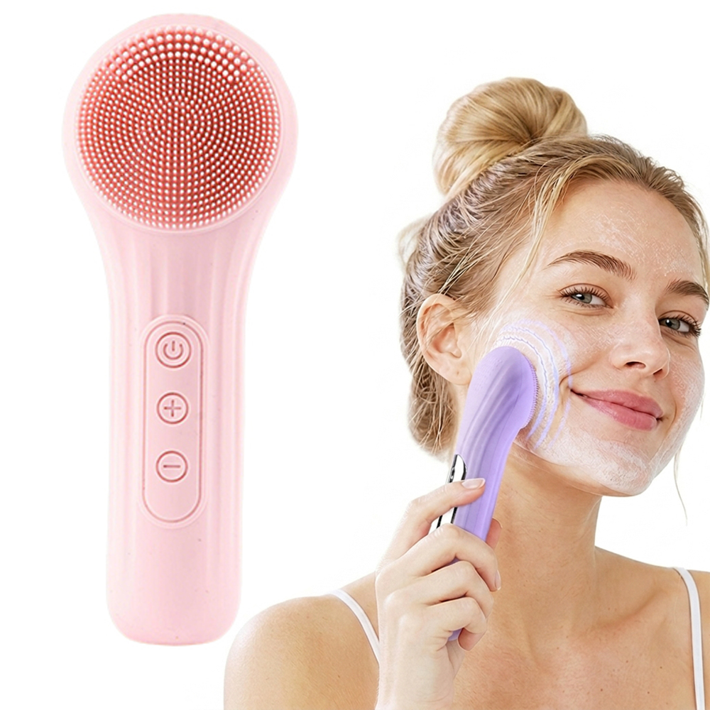 Electric Face Cleanser Brush - فرشاة تنظيف الوجه الكهربائية من السيليكون،