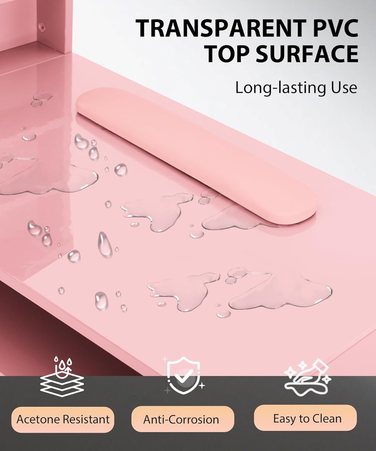 طاولة أظافر وردية لفني الأظافر - مراجعة Beauty Makeup Desk وسعره