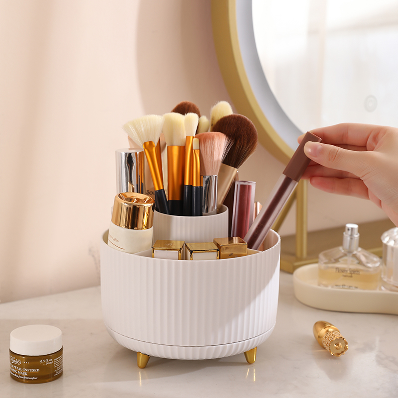 1 قطعة 360 °   صندوق تخزين حام - مراجعة Beauty Makeup Desk وسعره