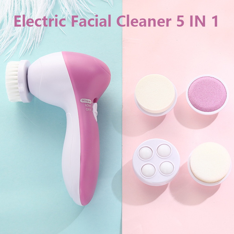 فرشاة تنظيف الوجه 5 في 1، جهاز - مراجعة Electric Face Cleanser Brush وسعره