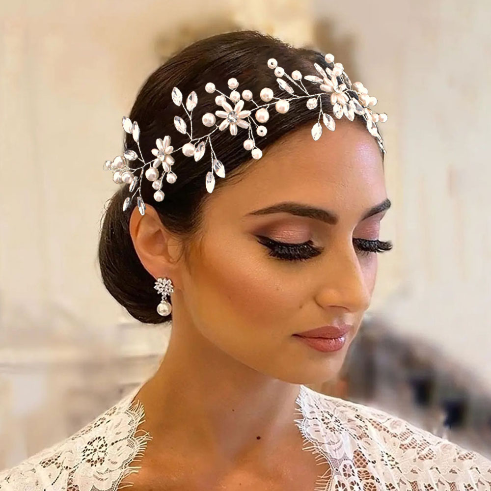 عصابة رأس كرمة شعر للعروس مع ل - مراجعة Beauty Makeup Bridal وسعره