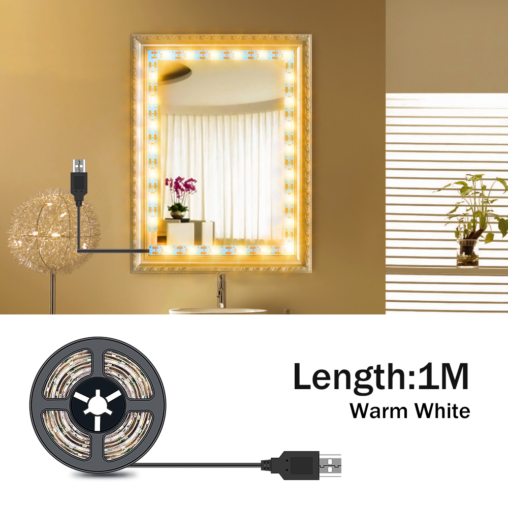 DC5V LED مرآة لوضع مساحيق التج - مراجعة Beauty Makeup Desk وسعره